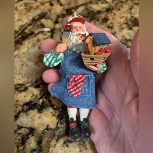 Vintage PDL Santa Painting Toys Ornament